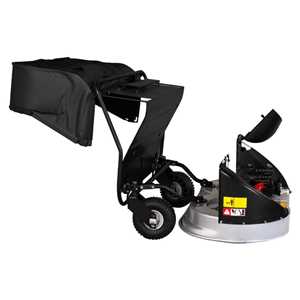 Dumping lawn clippings is easy with the 38" Lawn Mower.  The bagger can also be removed for side discharge.