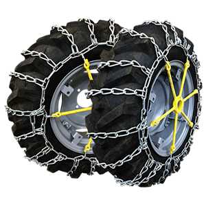 The BCS Tire Chains with the Spider Bungees (sold separately), which increase the lifespan of the chains.